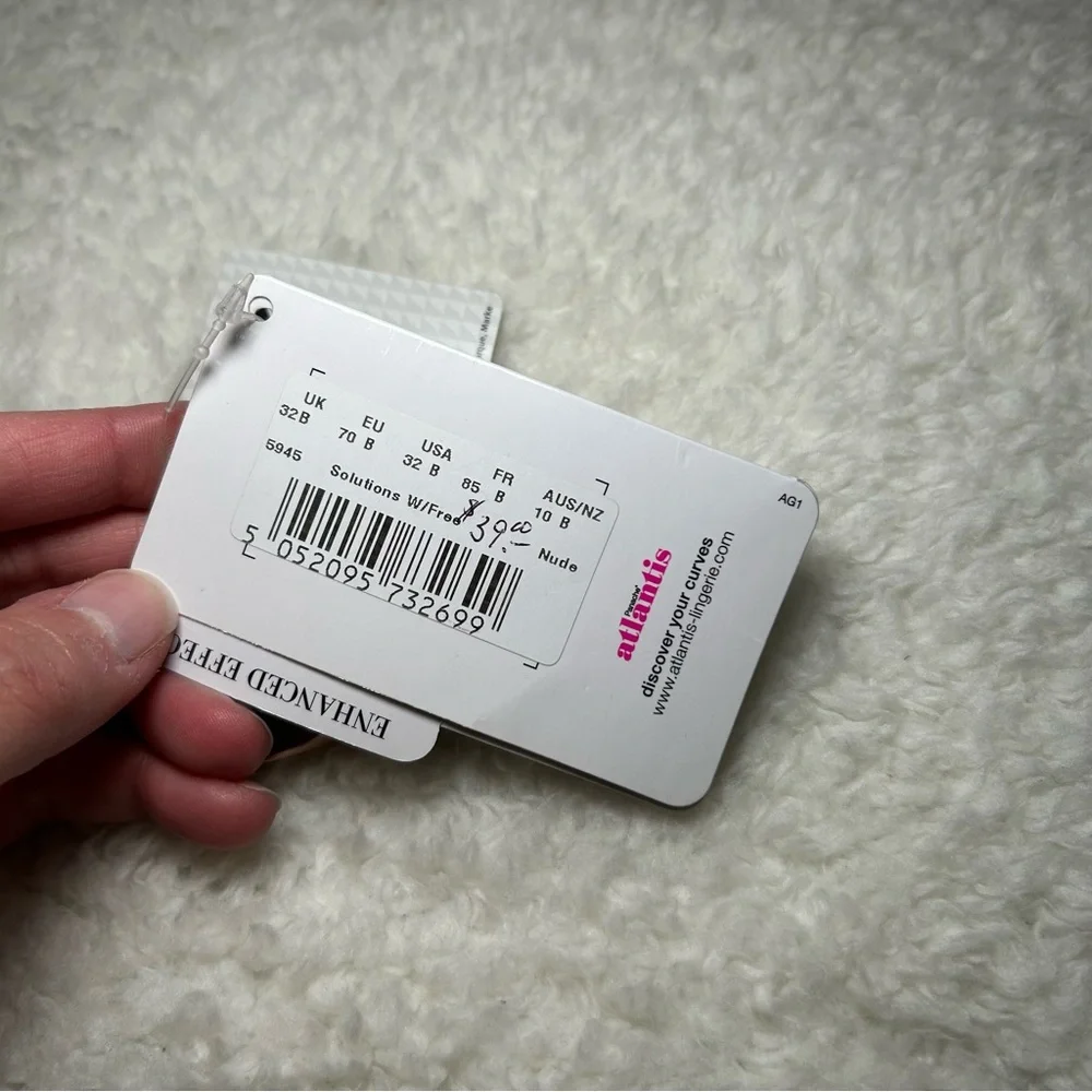 Atläntis Padded Plunge Bra Nude 32B NWT - Picture 6 of 6